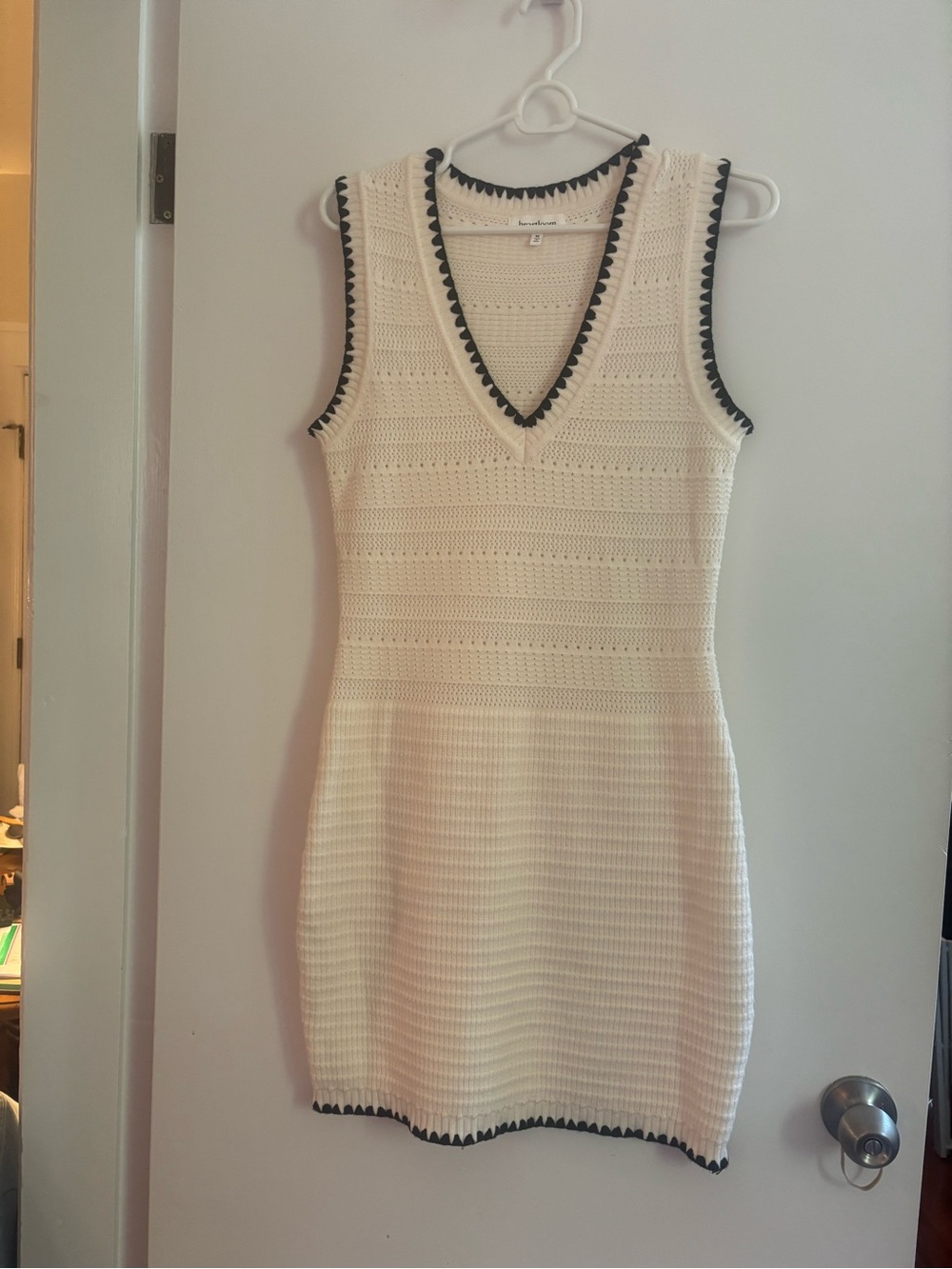 Heartloom Knit Dress with Black Trim